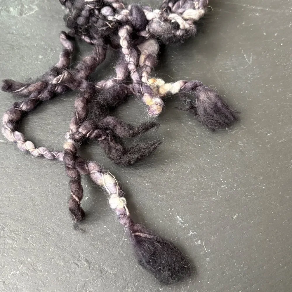 Festival headband MALABRIGO in colorway 69 pearl 10 Black grays for tassels OS